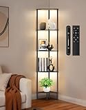 OUTONLIFE LED Stehlampe mit Regal, 3 Farbtemperaturen, Dimmbar mit...