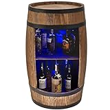 CREATIVE COOPER Weinregal Holz mit LED-Leuchten - Weinschrank Mini Bar...
