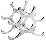 Kobolo Weinregal Flaschenhalter Circle - Metall poliert - Silber -...