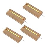 YWNYT 4 Stück LED Lichter Display Basis, Warme Farbe Rechteckig...