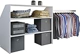 VCM Holz Kleiderschrank | offener Schrank | begehbarer Kleiderregal |...