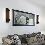 COOINJOY 2er-Pack Vintage Industrial Wandleuchte, Schwarz Metall Rohr...