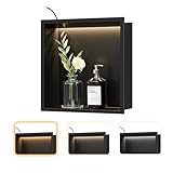 Neohomee Wandnische Dusche Edelstahl mit LED-Licht, Eingebettete...