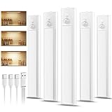 daphomeu 5 Pack wiederaufladbare Unterbauleuchte Küche led, 20cm...