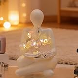 Bücherregal Deko, Buchlampe Tulpen mit LED, Tulpen Nachtlicht...