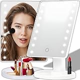 Retoo Drehbar Kosmetikspiegel LED mit Beleuchtung, Makeup Spiegel,...