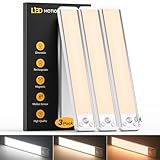 LED Schrankbeleuchtung mit Bewegungsmelder 25CM | 3-Farben...