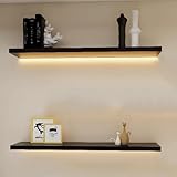 LED-Holz-Lichtregale zur Wandmontage, Aufbewahrungsregal für...