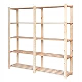 STOLMAK Holzregal Standregal 170x170x38 cm (HxBxT) Natur Lagerregal...