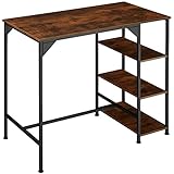 tectake Bartisch mit 3 Ablagen, 109 x 60 x 100 cm, Küchentheke im...