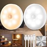 daphomeu 2 Stück Schrankbeleuchtung mit Bewegungsmelder, 16 LEDs...