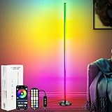 NIKYJM LED Stehlampe Wohnzimmer 145cm RGB Stehlampe Dimmbar...