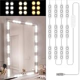 Litinliv 5M Spiegelleuchte mit 60 Leds, 3 Farben Dimmbar Spiegel...
