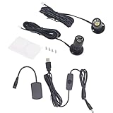 USB LED Mini-Strahler, Dimmbar, 5V, Schwarz, 2 Stück mit 2m Kabel...