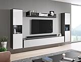 MINIO go for it - Wohnwand Parma XL, 4-Teilig Set, mit LED...