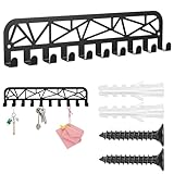 Schlüsselbrett Schwarz, Schlüsselhalter mit 10 Schlüsselhaken für...