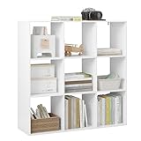 WOLTU Bücherregal mit 9 Fächern, Würfelregal Standregal Büroregal...