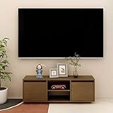 BaraSh TV-Schrank Honigbraun 110x30x40 cm Massivholz Kiefe Tv Cabinetr...