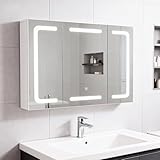 Thanaddo Spiegelschrank Bad mit LED Beleuchtung 80x60cm,...