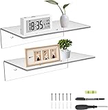 Sezanrpt 30cm klare kleine Wandregale, Acryl Badezimmer Regale für...