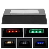 Sonew 7 Farben LED Light Base Rechteck, LED Leuchtsockel Nachtlicht,...
