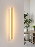 LUOLONG LED Wandleuchte Holz Lange Wandlampe Bambus 60cm Innen Lampe...