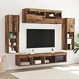 XinZaphrisal 8 Stück TV-Wandeinheiten mit LED-Beleuchtung und...