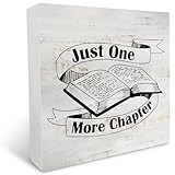 kisoyo Rustikales Holzkistenschild mit Zitat 'Just One More Chapter',...