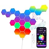 MeRGBW-Home 20 Pcs Hexagon LED Panels, Sechseck Gaming Deko LED...