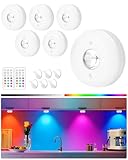 Yiliaw LED-Pucklichter mit Fernbedienung, magnetische AAA-betriebene...