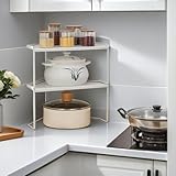 SHBaizoy 2 Stück Stapelbar Küchenschrank Organizer,Metalle Eckregal...