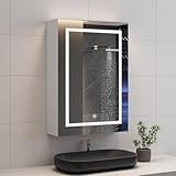 HFASD Spiegelschränke Fürs Bad, Spiegelschrank Bad 50cm Mit...