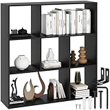 tectake® Bücherregal, Raumteiler, Schrank Regal als Raumteiler im...