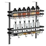 ZLLkeji Kühlschrank Regal Gewürzregal Ohne Bohren Mit 9 Haken...