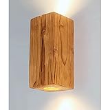 Blockholz-Schmiede Handgefertigte Altholz Wandleuchte aus Deutschland...