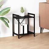 Qnhdfrt Bücherregal Schwarze Eiche 40x30x48,5cm Holzwerkstoff mit...