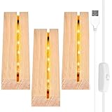 Seasboes LED Sockel, 3 Stück LED Lichter Display Basis Leuchtsockel,...