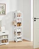 Hzuaneri Vertikales Schuhregal, 7 Ebenen Schmale Schuhregale,...