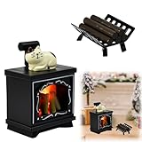 Favengo Wichtel Zubehör Weihnachten, Miniatur Kamin Puppenhaus Kamin...