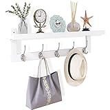 SMIBUY Kleiderhaken mit Regal Wandmontage, 74 cm Eingangsbereich...