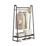 Freistehende Garderobe mit Bodenspiegel, Kleiderständer aus...