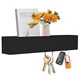 ZoZoMaiy Schlüsselbrett mit Ablage, Schlüsselhake Schwarz aus Metall...