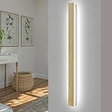 AOEH LED Wandleuchte Innen Holz Wandlampe Dimmbare Mit Fernbedienung...