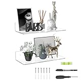 Sezanrpt 38cm klare Acryl-Regale, an der Wand befestigte Regale für...