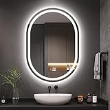Dripex Badspiegel mit Beleuchtung Led Spiegel mit Touch-Schalter,...