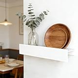 ZoZoMaiy Schlüsselbrett mit Ablage, Weiß Schlüsselhalter aus Metall...