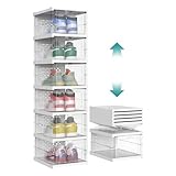 SONGMICS Schuhschrank, mit 6 Schuhboxen, integrierter Schuh-Organizer,...
