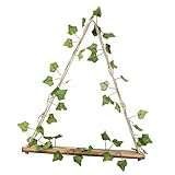 Yardenfun Hängeregal Schweberegal Rustikal aus Kunst Efeu mit LED...