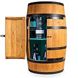 CREATIVE COOPER Weinregal Holz mit Tür mit LED RGB - Alkoholschrank...