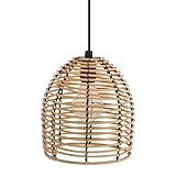Spetebo LED Hängeleuchte in Rattan Optik für Außen und Innen - 18 x...